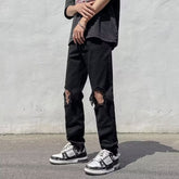 Men Jeans Ripped Jeans Baby Boy and Girl Summer Straight-Leg Pants